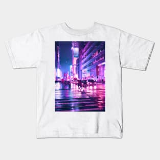 Cyberpunk street neon Kids T-Shirt